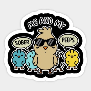 Me and My Sober Peeps - Cool Chicks Sticker